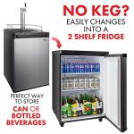 Full Size Kegerator with Single Faucet, Stainless Steel