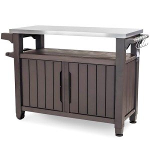 Keter Outdoor Rolling Table Cart for BBQ & More