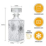 31oz Glass Whiskey Decanter Set with 3 Accessories