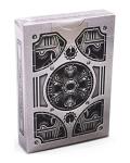 Silver Steampunk Bicycle Poker Playing Cards