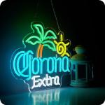 Palm Tree Neon Beer Sign for Man Cave