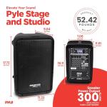 Pyle 300W Bluetooth DJ Speaker Mixer Bundle