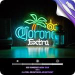 Palm Tree Neon Beer Sign for Man Cave