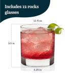 Set of 12 Heavy Base Whiskey Glasses