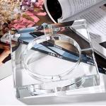 Crystal Cigar Ashtray with 4 Slots