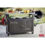 Keter Outdoor Rolling Table Cart for BBQ & More