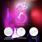 Pink and White Neon Wall Sign for Decor