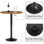 Height-Adjustable Round Pub Table for Man Cave