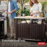 Keter Outdoor Rolling Table Cart for BBQ & More