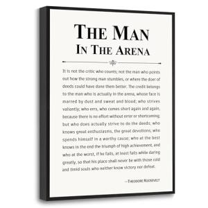 Man in the Arena Canvas Print - Motivational Art
