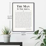 Man in the Arena Canvas Print - Motivational Art