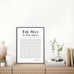 Man in the Arena Canvas Print - Motivational Art