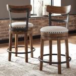Valebeck Light Brown Swivel Barstool by Ashley
