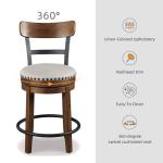 Valebeck Light Brown Swivel Barstool by Ashley