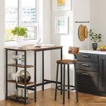 Industrial Bar Table with Sturdy Metal Frame