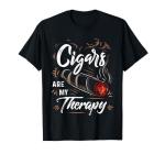 Cigars Are My Therapy Men's T-Shirt - Black