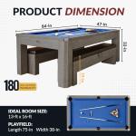 7-Foot Multifunctional Pool Table with Accessories