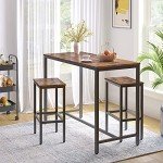 Rustic Brown Pub Table - 47.2” Counter Height