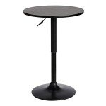 Bentley Adjustable Swivel Pub Table – Black Finish