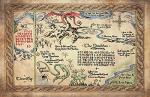 Thorin's Map Poster - Hobbit Middle Earth Art