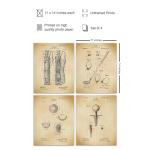 Retro Golf Patent Wall Art Set for Man Cave