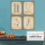 Retro Golf Patent Wall Art Set for Man Cave