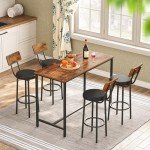 Rustic Brown Pub Table - 47.2” Counter Height