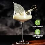 Set of 4 Hand Blown Martini Glasses