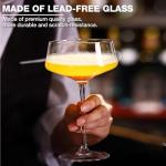 Set of 4 Hand Blown Martini Glasses