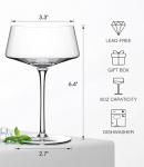 Set of 4 Hand Blown Martini Glasses