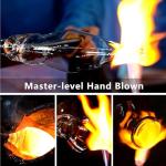 Set of 4 Hand Blown Martini Glasses