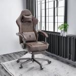 Comfortable Gaming Chair with Massage Support and Footrest