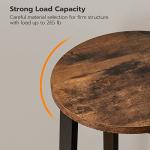 Set of 2 Industrial Bar Stools in Rustic Brown