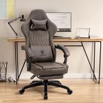 Comfortable Gaming Chair with Massage Support and Footrest