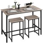Industrial 3 Piece Pub Table and Bar Stools Set