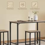 Industrial 3 Piece Pub Table and Bar Stools Set