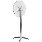 23.25" Round Aluminum Bar Height Table - Silver