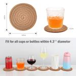 Boho Woven Coasters Set of 6 for Drinks
