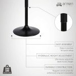 Bentley Adjustable Swivel Pub Table – Black Finish