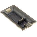 Vintage Bronze Cigar Ashtray with Single Slot