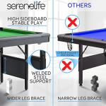 SereneLife Portable 6-Ft Folding Pool Table