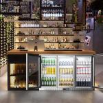 Stainless Steel Back Bar Cooler with 3 Doors