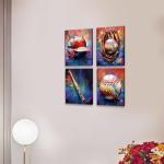 Baseball Canvas Wall Art for Man Caves