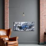 Rustic Car Gear Canvas Art Set for Man Cave