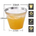 200 Pack Gold Rimmed Plastic Cups for Parties
