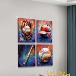 Baseball Canvas Wall Art for Man Caves