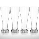 USA Made Nucleated Pilsner Glasses - 4 Pack