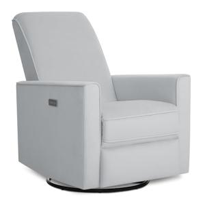 Plush Swivel Glider Recliner with USB Port