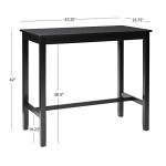 Black 42-Inch Bar Height Pub Table