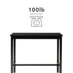 Black 42-Inch Bar Height Pub Table